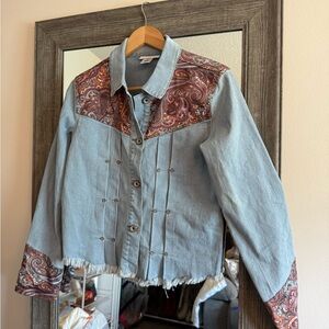 Back in the Saddle - Paisley Denim Jacket - S
